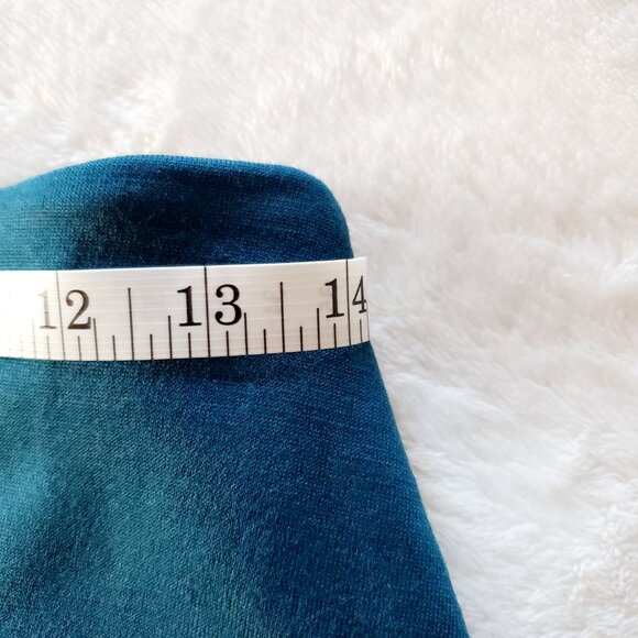 Woolx Marilyn Flowy Midi Skirt Merino Wool Blend Teal Small - Picture 5 of 11